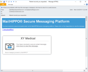 Screenshot showing the notification recipients of MailHippo emails receive.